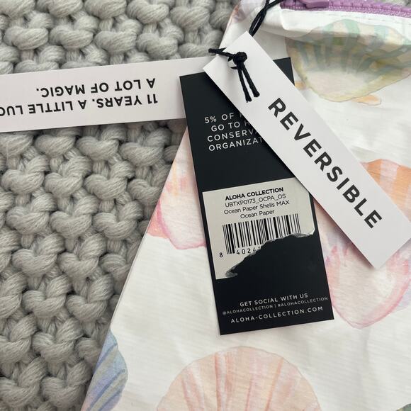 Aloha Collection• LUCKY 11 SPECIAL EDITION  OCEAN PAPER SHELLS Max Pouch - Picture 5 of 10